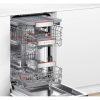 Bosch SPV6YMX08E Beépíthető mosogatógép, bútorlap nélkül 10 teríték, 8.5 L fogyasztás, 6 program,  43 dB zajszint, B energia, Felső evőeszköztartó , 45 cm, Digit. kijelző, Automata ajtónyitás nélkül