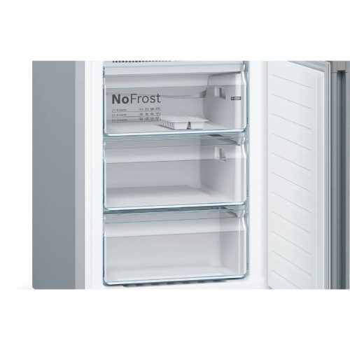 Bosch KGN392LDC Alulfagyasztós hűtőszekrény D,279L/89L,Nofrosttal,36 dB,Szél: 60 cm,Mag: 203 cm,Mély: 66 cm