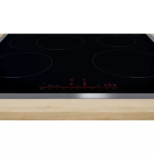 Bosch PIF645HB1E Beépíthető Indukciós főzőlap Fém keretes,7400 W,Érintőszenzoros,Gyerekzár,2 fázisra köthető