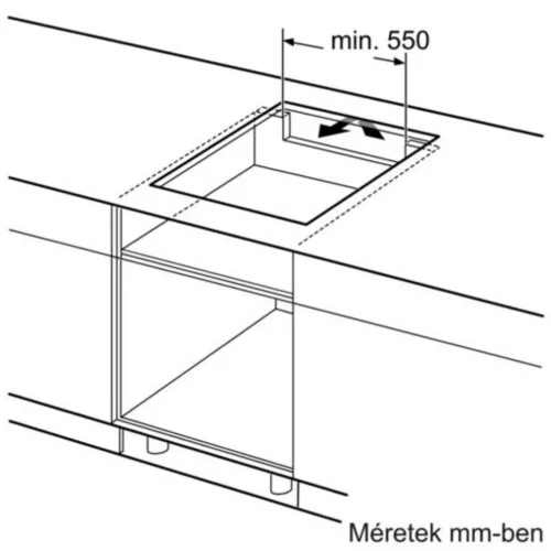 Bosch PVQ631HC1E Beépíthető Indukciós főzőlap Keret nélküli,7400 W,Érintőszenzoros,Gyerekzár,2 fázisra köthető