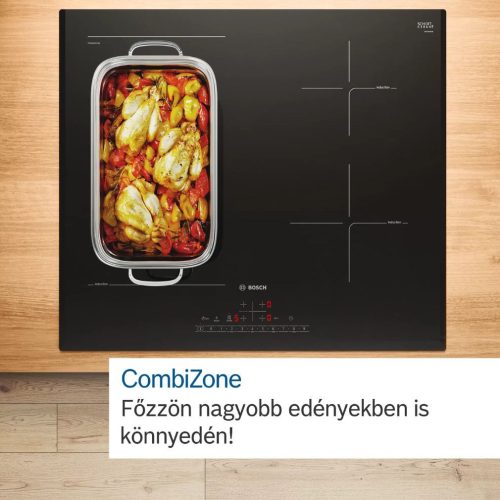Bosch PVS631HB1E Beépíthető Indukciós főzőlap Keret nélküli,6900 W,Érintőszenzoros,Gyerekzár,2 fázisra köthető