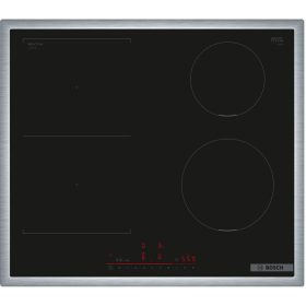   Bosch PVS645HB1E Beépíthető Indukciós főzőlap Fém keretes,6900 W,Érintőszenzoros,Gyerekzár,2 fázisra köthető