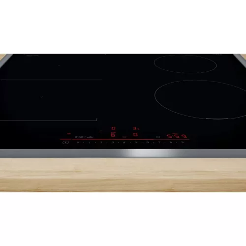 Bosch PVS645HB1E Beépíthető Indukciós főzőlap Fém keretes,6900 W,Érintőszenzoros,Gyerekzár,2 fázisra köthető