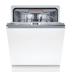   Bosch SMV6YCX02E Beépíthető mosogatógép, 14 teríték,9.5 L,6 prog.,44 dB,A,Felső evőeszk.,60 cm,Digit.kijelző,Autom.ajtónyit.nélkül