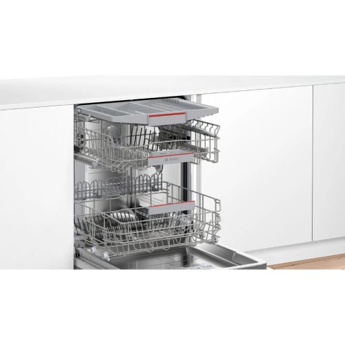 Bosch SMV6YCX02E Beépíthető mosogatógép, 14 teríték,9.5 L,6 prog.,44 dB,A,Felső evőeszk.,60 cm,Digit.kijelző,Autom.ajtónyit.nélkül