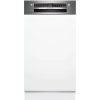 Bosch SPI4HMS49E Beépíthető mosogatógép, 10 teríték,9.5 L,6 prog.,44 dB,E,Felső evőeszk.,45 cm,Digit.kijelző,Autom.ajtónyit.nélkül
