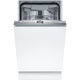   Bosch SPV4HMX10E Beépíthető mosogatógép, 10 teríték,9.5 L,6 prog.,44 dB,E,Felső evőeszk.,45 cm,Digit.kijelző,Autom.ajtónyit.nélkül
