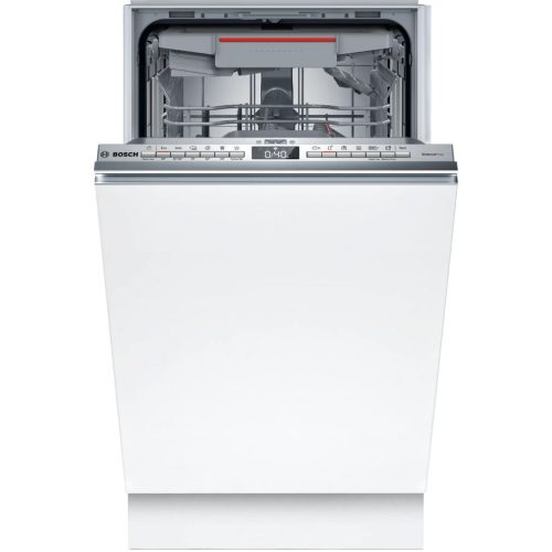 Bosch SPH4EMX24E Beépíthető mosogatógép, bútorlap nélkül 10 teríték, 8.9 L fogyasztás, 6 program,  44 dB zajszint, C energia, Felső evőeszköztartó , 45 cm, Digit. kijelző, Automata ajtónyitással