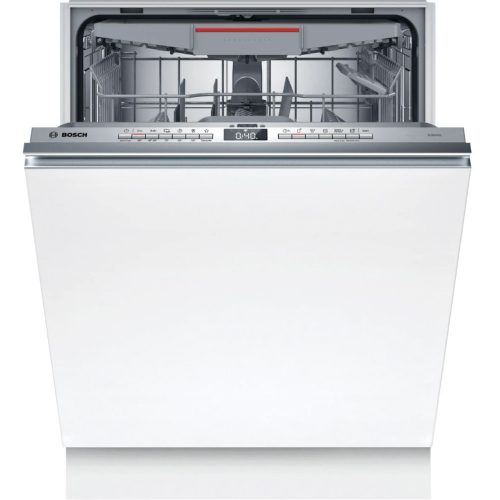 Bosch SMH4HVX00E Beépíthető mosogatógép, bútorlap nélkül 14 teríték, 9 L fogyasztás, 6 program,  46 dB zajszint, D energia, Felső evőeszköztartó , 60 cm, Digit. kijelző, Automata ajtónyitás nélkül