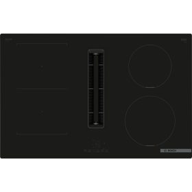   Bosch PVS811B16E Beépíthető Indukciós főzőlap beépített páraelszívóval Keret nélküli, 7400 W, Érintőszenzoros, Gyerekzár, Booster funkció, 2 vagy 3 fázisra köthető
