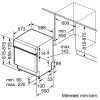 Bosch SMI6YCS02E Beépíthető mosogatógép, bútorlap nélkül 14 teríték, 9.5 L fogyasztás, 6 program,  44 dB zajszint, A energia, Felső evőeszköztartó , 60 cm, Digit. kijelző, Automata ajtónyitás nélkül