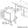 Bosch SBH4HVX00E Beépíthető mosogatógép, bútorlap nélkül 14 teríték, 9 L fogyasztás, 6 program,  46 dB zajszint, D energia, Felső evőeszköztartó , 60 cm, Digit. kijelző, Automata ajtónyitás nélkül