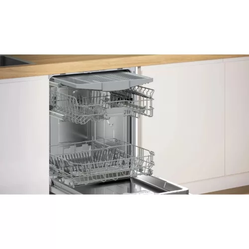 Bosch SMV25EX02E Beépíthető mosogatógép, bútorlap nélkül 13 teríték, 9.5 L fogyasztás, 5 program,  48 dB zajszint, E energia, Felső evőeszköztartó , 60 cm, Digit. kijelző nélkül, Automata ajtónyitás nélkül