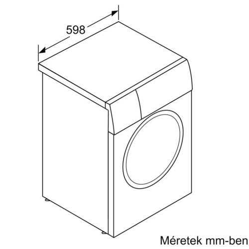 Bosch WGH256A0BY Elöltöltős mosógép A Energiaosztály, 10 kg, Normál mélység, 1600 fordulat/perc, Centrifugálási zajszint: 74 dB, Inverter motor nélkül,  Gőzfunkcióval