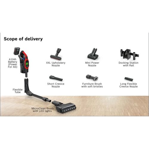 Bosch BCS1041PET Vezeték nélküli porszívó Unlimited 10 ProAnimal Vörös