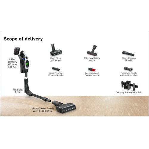 Bosch BCS1041WAC Vezeték nélküli porszívó Unlimited 10 Fehér