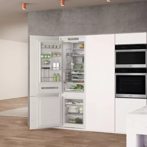 Whirlpool WHC20 T593 P Beépíthető Alulfagyasztós hűtőszekrény, D,212L/68L,Nofrost,32 dB,Szél: 54 cm,Mag: 193.5 cm,Mély: 55 cm