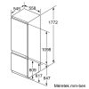 Neff KI6873FE0 Beépíthető Alulfagyasztós hűtőszekrény, E,209L/61L,Nofrost nélkül,36 dB,Szél: 55.8 cm,Mag: 177.2 cm,Mély: 54.5 cm