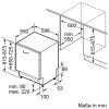 Neff S155HVX15E Beépíthető mosogatógép, bútorlap nélkül 13 teríték, 9.5 L fogyasztás, 6 program,  46 dB zajszint, E energia, Felső evőeszköztartó , 60 cm, Digit. kijelző, Automata ajtónyitás nélkül