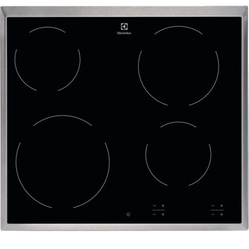 Electrolux EHF6240XXK Beépíthető Kerámia főzőlap Fém keretes,6500 W,Érintőszenzoros,Gyerekzár,nélkül