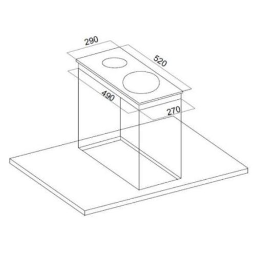 Davoline DVC 30T Beépíthető Kerámia főzőlap Keret nélküli,3000 W,Érintőszenzoros,Gyerekzár,nélkül,1 fázisra köthető