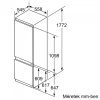 Bosch KIS87AFE0 Beépíthető Alulfagyasztós hűtőszekrény, bútorlap nélkül