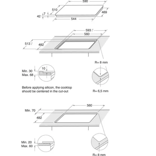 Whirlpool GOFL 629/WH Beépíthető Gáz főzőlap