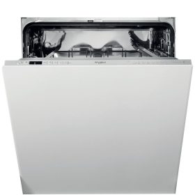  Whirlpool WI 7020 P Beépíthető mosogatógép, 14 teríték,9.5 L,8 prog.,46 dB,E,Alsó evőeszk.,60 cm,Digit.kijelző,Autom.ajtónyit.