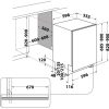 Whirlpool WIF 5O41 PLEGTS Beépíthető mosogatógép, 14 teríték,9.5 L,11 prog.,41 dB,C,Felső evőeszk.,60 cm,Digit.kijelző,Autom.ajtónyit.