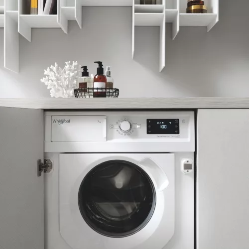 Whirlpool BI WMWG 71483E EU N Beépíthető Elöltöltős mosógép D,7 kg,Normál mélység,1400 ford/perc,72 dB,Inverter motorral,Gőzfunkció nélkül