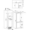 Whirlpool ART 6711 SF2 Beépíthető Alulfagyasztós hűtőszekrény, bútorlap nélkül E Energiaosztály, Hűtő: 195L, Fagyasztó: 80L, Nofrost nélkül, Zajszint: 35 dB, Szél: 54 cm, Mag: 177 cm, Mély: 54.5 cm, Digitális kijelző nélkül