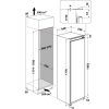 Whirlpool AFB 18401 Beépíthető fagyasztószekrény, F/209L,Nofrost,39 dB,Szél: 54.5 cm,Mag: 177.1 cm,Mély: 54.5 cm
