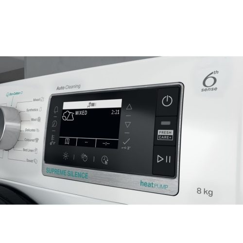 Whirlpool W7 D84WB EE Hőszivattyús szárítógép C,7 kg,59 dB,Inverter motorral