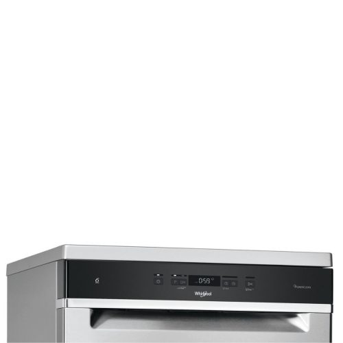 Whirlpool WFO 3O32 N P X Szabadonálló mosogatógép 14 teríték,9.5 L,10 prog.,42 db,D,Alsó evőeszk.kosár,60 cm,Digit.Kijelző, Autom.ajtónyit.