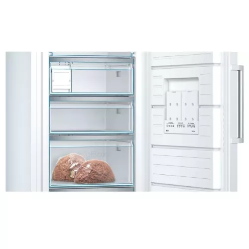 Bosch GSN54AWCV Fagyasztószekrény, C Energiaosztály, Fagyasztó: 328L, Nofrost, Zajszint: 38 dB, Szél: 70 cm, Mag: 176 cm, Mély: 78 cm, Digitális kijelzővel