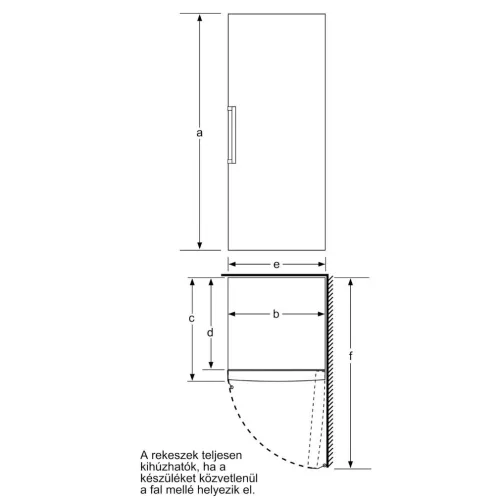 Bosch GSN54AWCV Fagyasztószekrény, C Energiaosztály, Fagyasztó: 328L, Nofrost, Zajszint: 38 dB, Szél: 70 cm, Mag: 176 cm, Mély: 78 cm, Digitális kijelzővel