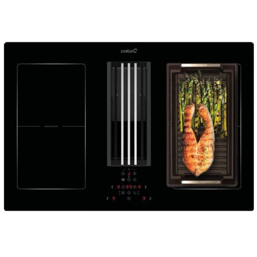 Cata IAS-770 Beépíthető Indukciós főzőlap beépített páraelszívóval Keret nélküli,7400 W,Érintőszenzoros,Gyerekzár,