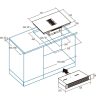 Cata IAS-770 Beépíthető Indukciós főzőlap beépített páraelszívóval Keret nélküli, 7400 W, Érintőszenzoros, Gyerekzár, Booster funkció