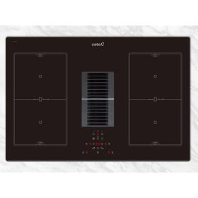   Cata AS-750 2 Beépíthető Indukciós főzőlap beépített páraelszívóval Keret nélküli,7470 W,Érintőszenzoros,Gyerekzár,