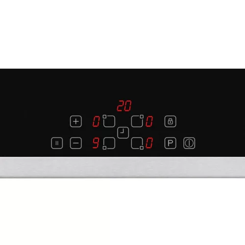 HOMEFORT HFBI64T2B Beépíthető Indukciós főzőlap Fém keretes,7400 W,Érintőszenzoros,Gyerekzár,