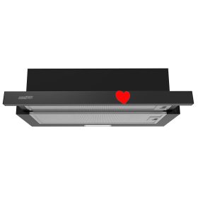  HOMEFORT HPK611B Beépíthető Kihúzható páraelszívó LED világítás 1 motor,408 m3/h,54-66 dB,60 cm széles,B