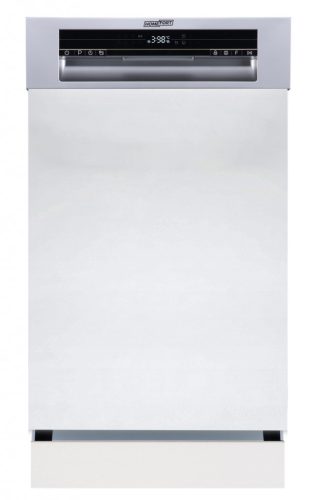 HOMEFORT HMGF0421DS Beépíthető mosogatógép,,10 teríték,8.5 L,8 prog.,47 dB,D,Felső evőeszk.,45 cm,Digit.kijelző,Autom.ajtónyit.