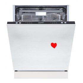   HOMEFORT HMGB0661B Beépíthető mosogatógép,,14 teríték,11 L,6 prog.,47 dB,D,Felső evőeszk.,60 cm,Autom.ajtónyit.