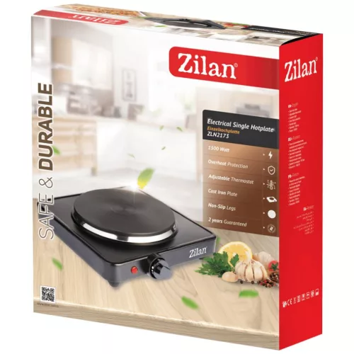 Zilan ZLN2174 Szabadonálló Vasmagos főzőlap Keret nélküli,1500 W,Mechanikus vezérlés,Gyerekzár nincs,nélkül