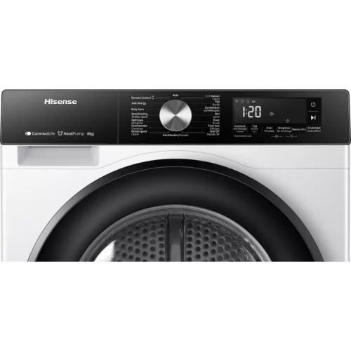 Hisense DH3S802BW2 Hőszivattyús szárítógép A++,8 kg,64 dB,Inverter motor nélkül