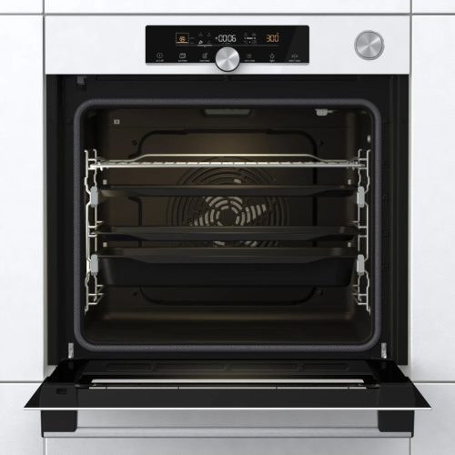 Gorenje BPSA6747A08WG Beépíthető Sütő 12 funkcióval,77 L,Teleszkópos sütősín,Pirolitikus