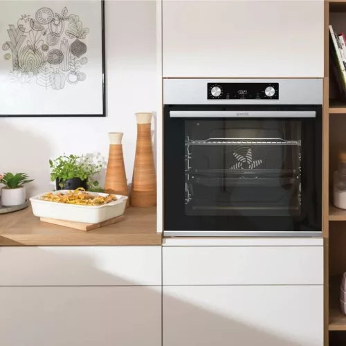 Gorenje BPS6737E14X Beépíthető Sütő 12 funkcióval,77 L,Teleszkópos sütősín,Pirolitikus