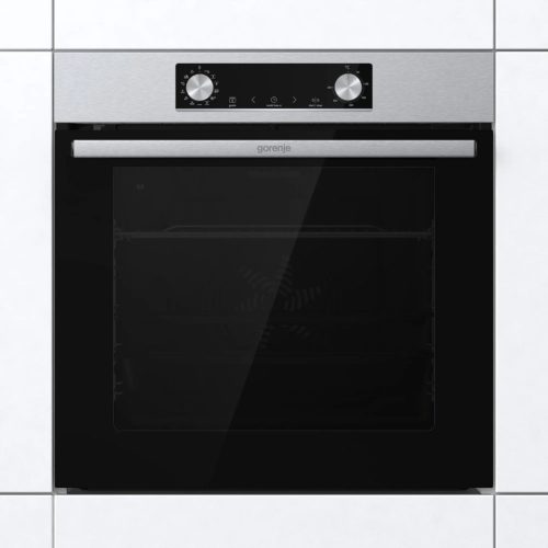 Gorenje BPS6737E03X Beépíthető Sütő 12 funkcióval,77 L,Teleszkópos sütősín nélkül,Pirolitikus