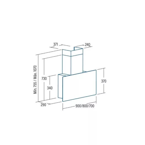 Cata GRECO 70 WH Can Roca Fali páraelszívó LED világítás 1 db motor,1200 m3/h,50-67 dB,70 cm széles,A
