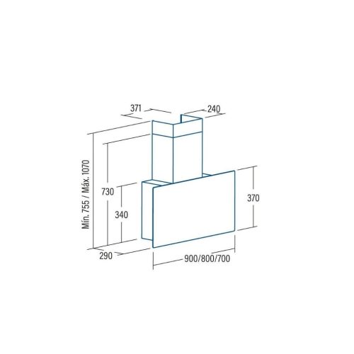 Cata GRECO 90 WH Can Roca Fali páraelszívó LED világítás 1 db motor,1200 m3/h,50-67 dB,90 cm széles,A